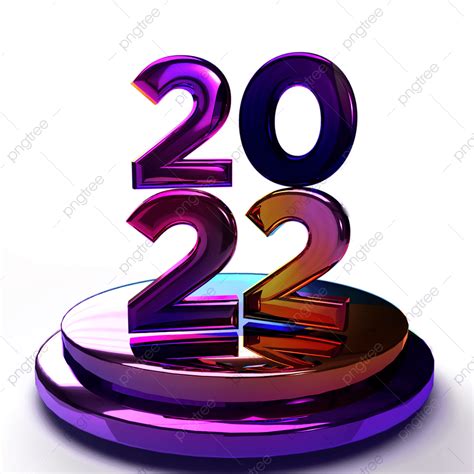 2022 3d Png 3d 2022 On Podium 2022 Font New Year Png Png Image For