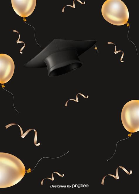Black Luxury Graduation Hat Background Wallpaper Image For Free