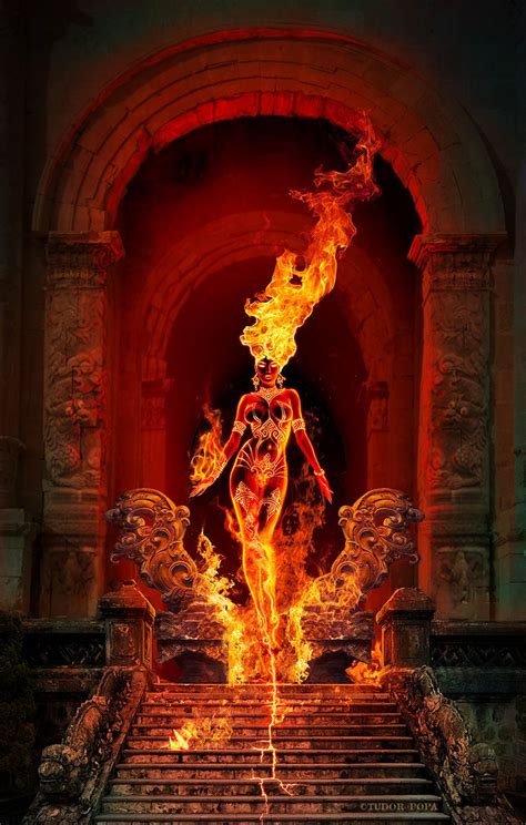 Fire Goddess By Tudorpopa On Deviantart Dark Fantasy Art Fire