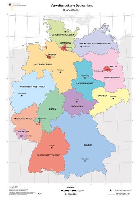 Es gelten die gesetze des größeren staates, also deutschlands oder österreichs. Landkartenblog: Online: Verwaltungskarte Deutschland Der ...