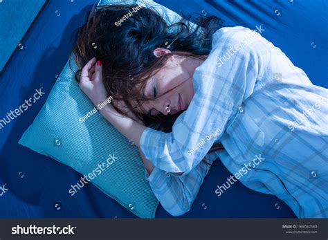 Young Woman Sleeping Bed Night Stock Photo 1900062580 Shutterstock