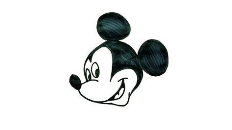 How To Draw Mickey Mouses Head Youtube