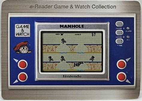 Nintendo E Reader Game And Watch Collection Card Manhole 2002 Free