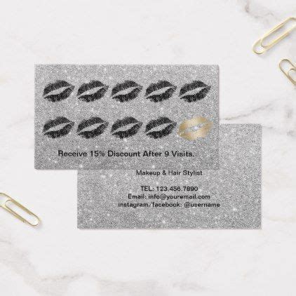 Loyalty Punch Businesscards Loyalty Card Makeup Artist Modern
