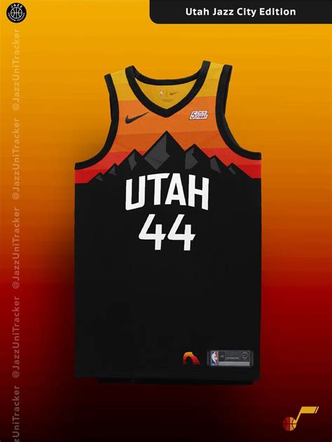 The Utah Jazzs Basketball Jersey Is On Display In Front Of An Orange