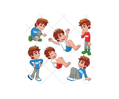 Boy Vector Color Boy Illustration Character Vectors People Boys Cartoon Mascot Happy Boy