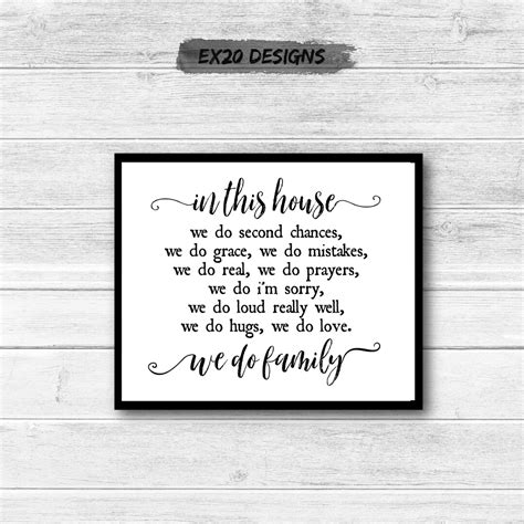 In This House We Do Second Chances Digital Download Art Etsy