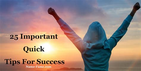 25 Important Quick Tips For Success Motivational Blog