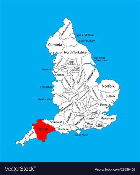 Euratlas periodis web map of england in year 1500 life in elizabethan england: Map devon in south west england united kingdom vector ...