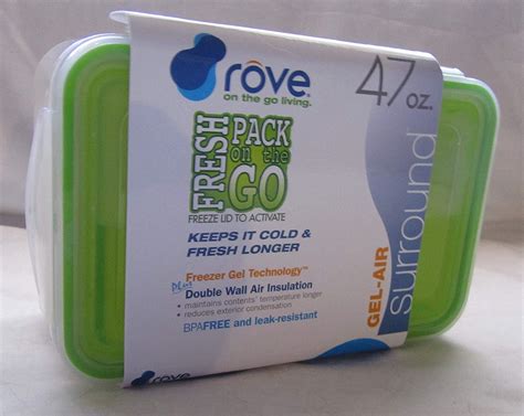 Rove Freezable Gel Lunch Box 47oz Gel Air Surround Fresh
