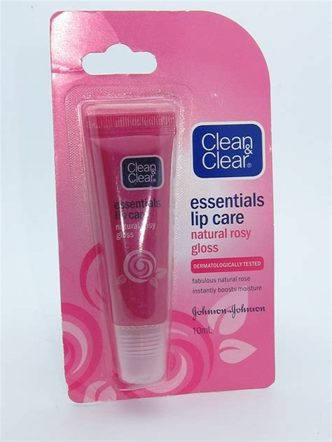Clean And Clear Essentials Lip Care Natural Rosy Gloss Review And Swatches