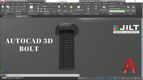 Autocad 3d Modeling Design 7 Bolt Youtube