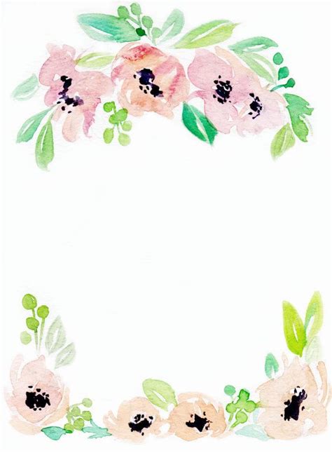 Downloadable Floral Border 3 By Waterncolour On Etsy Art Pinterest