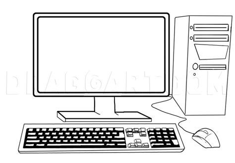 More images for how to draw a computer mouse for kids » How To Draw A Computer, Tower, Keyboard, Screen, Mouse by ...