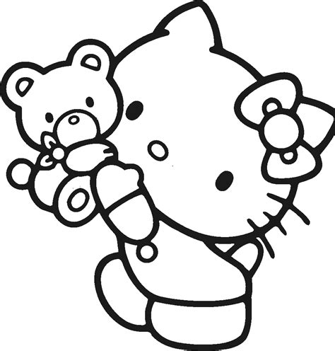Kids Fun Hello Kitty Printable Coloring Pages