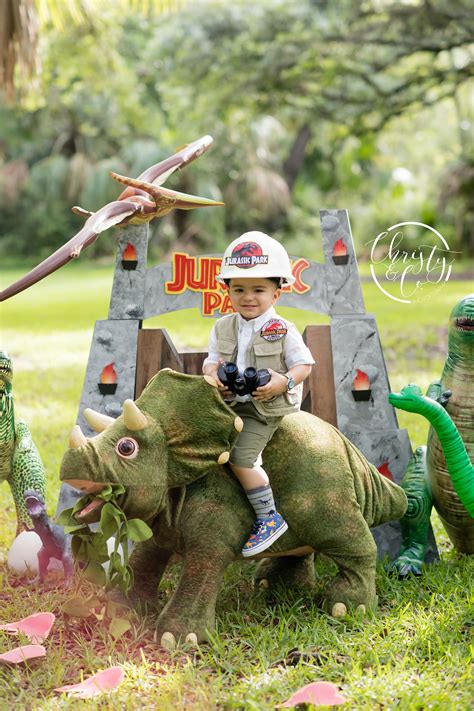 Jurassic Park Second Birthday Session Christy Co Photography