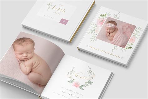 10x10 Baby Girl Photo Album Template Creative Stationery Templates