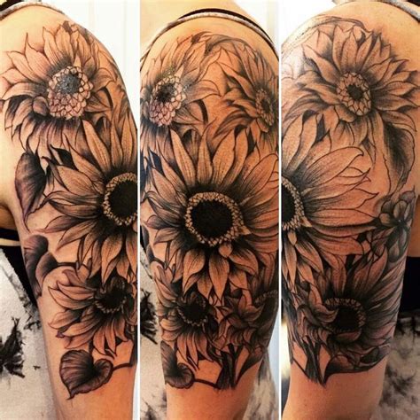 Beautiful Sunflower Tattoo Sleeve Tattoos For Women Floral Tattoo
