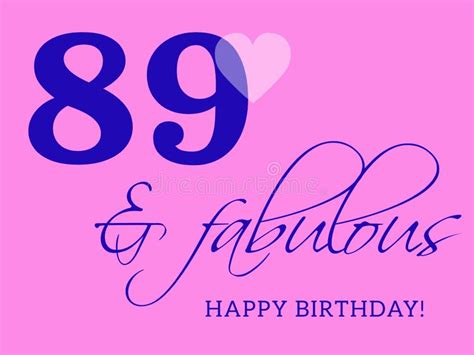89th happy birthday lettering 89 years birthday beautiful typography design with pink dots