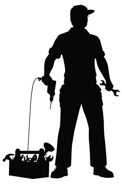 Mechanic Silhouette Illustrations Royalty Free Vector Graphics And Clip