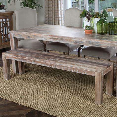 Missoula Wood Kitchen Bench Dining Table In Kitchen Dining Table