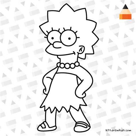 Lisa Simpson Step By Step Tutorial Simpsons Drawings Cute Easy Drawings