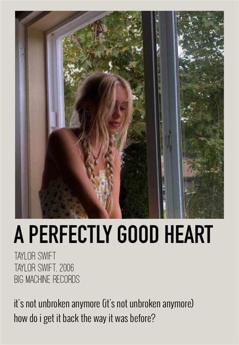 A Perfectly Good Heart Polaroid Poster Taylor Swift