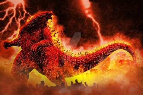 Burning Godzilla By Conquerorsaint On Deviantart Pelicula De Goku