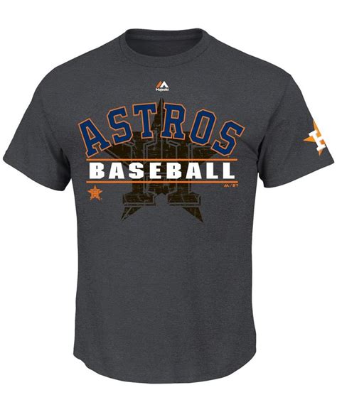 Majestic Mens Houston Astros Bars Wordmark T Shirt Sports Fan Shop