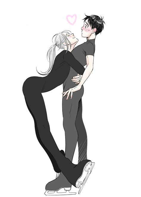 Katsuki Yuuri And Viktor Nikiforov Yuri On Ice Drawn By Natsuno