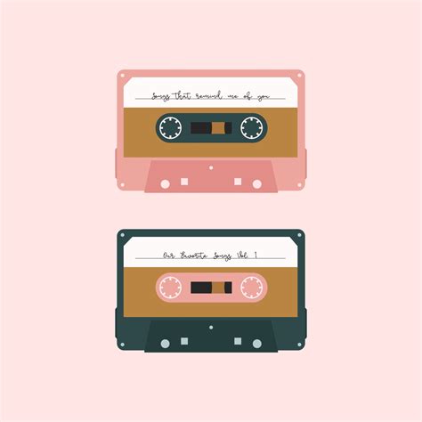 Romantic Cassettes Wallpaper Happywall