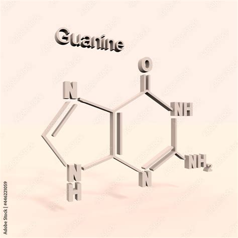 Chemical Structural Formula Of Guanine Dna And Rna Nitrogen Base Stock Illustration Adobe Stock
