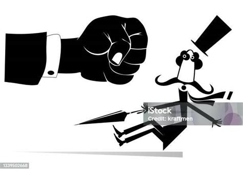 punch fist and confused falling man stock illustration download image now adult adults only