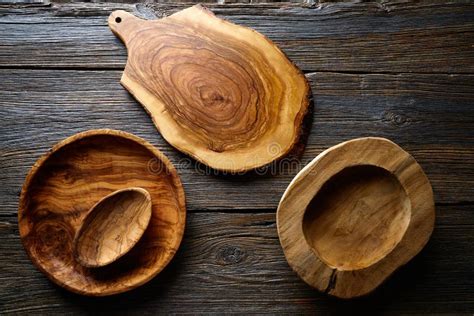 Wooden Kitchenware Wood Board And Plates Stock Photo Image Of Panel