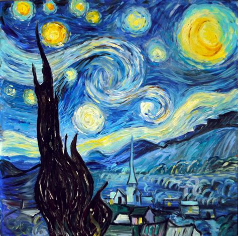 A Copy Of Starlight Nightvan Gogh Painting By Sergey Lutsenko