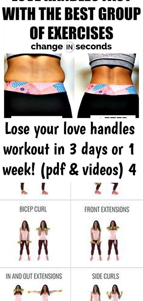 Lose Your Love Handles Workout In Days Or Week Pdf Videos Love Handle Workout Love