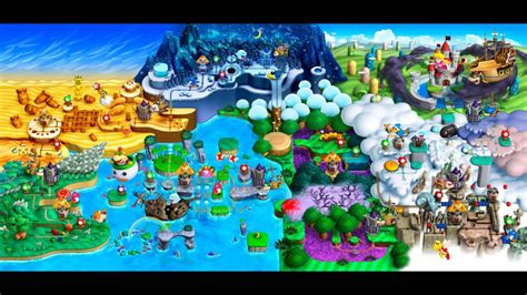 New Super Mario Bros U Wiiu World Map Ost Castello Di Peach