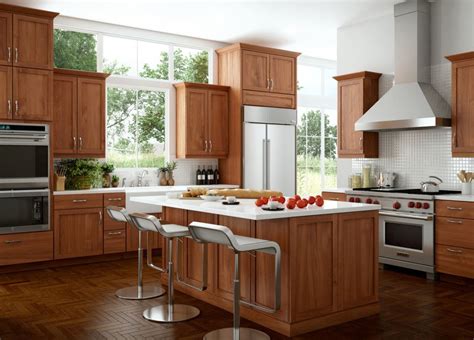 See more ideas about colours, modern white kitchen cabinets, stainless steel kitchen cabinets. light cherry cabinets with white island | North Andover ...