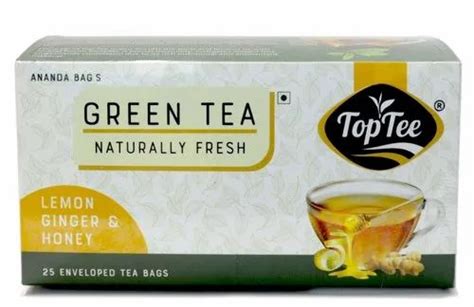 Top Tee Lemon Ginger And Honey Green Tea हनी टी The Ananda Bag Tea Co