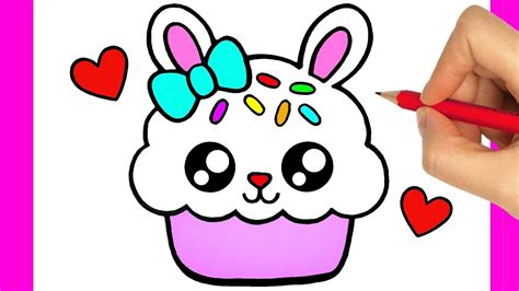 Como Dibujar Un Cupcake Como Dibujar Un Pastel Kawaii Como Dibujar