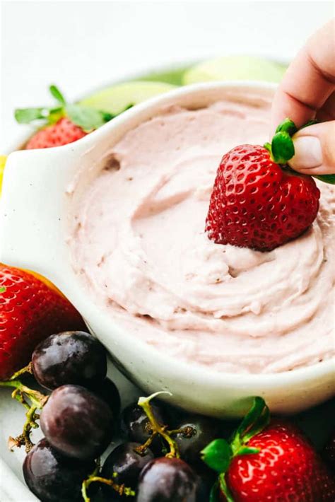 Strawberry Cream Cheese Fruit Dip 2 Ingredients Recipecritic