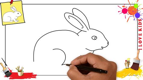 How To Draw A Rabbit Simple And Easy Step By Step For Kids Beginners