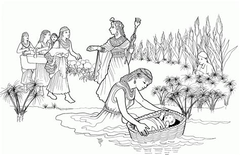 Free And Printable Baby Moses Coloring Pages 101 Colo