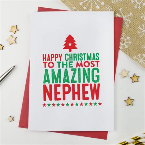 Amazing Nephew Christmas Card Christmas Card A Is For Alphabet