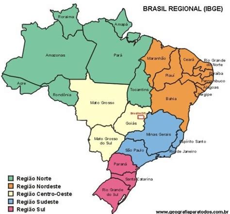 Regiões E Estados Brasileiros Infoescola