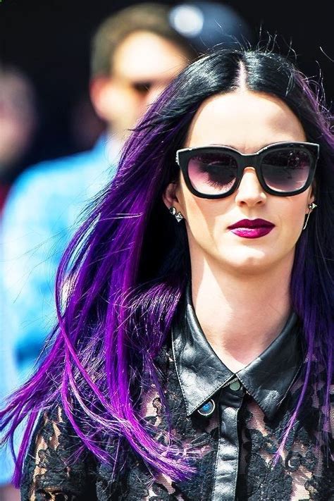 Katy Perry I Want This Black Purple Hair One Day Katy Perry Hair Katy Perry Purple Hair