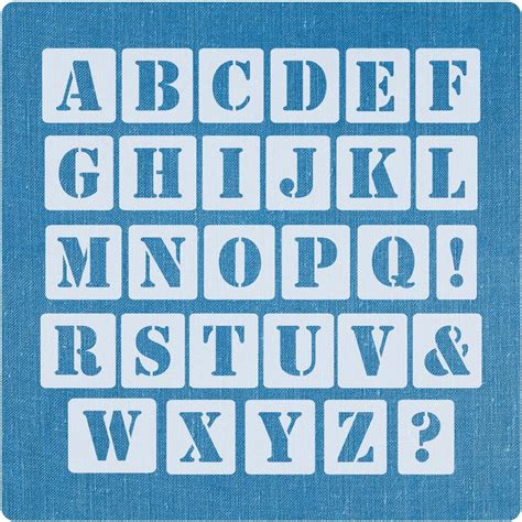 Schablone Buchstaben Gro Cm Satz Alphabet A Z