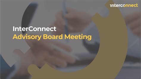 1st Advisory Board meeting - Interconnect