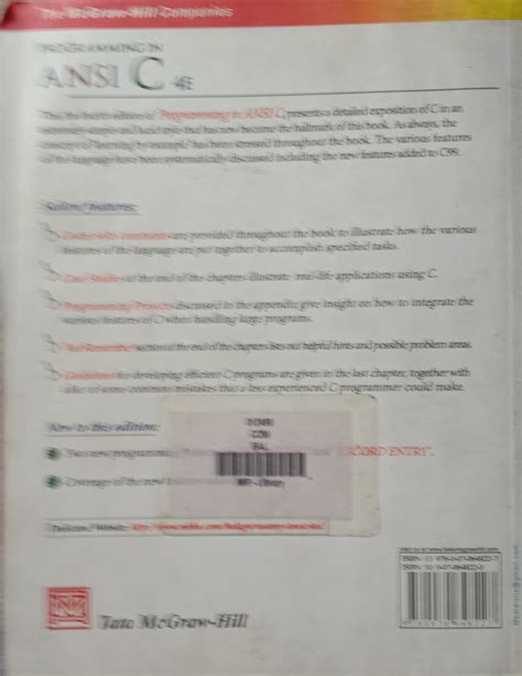 Buy Programming In Ansi C Book By E Balagurusamy Buy Old Book