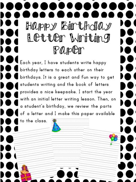 Birthday Bulletin Board Writing Paper Games And More Birthday